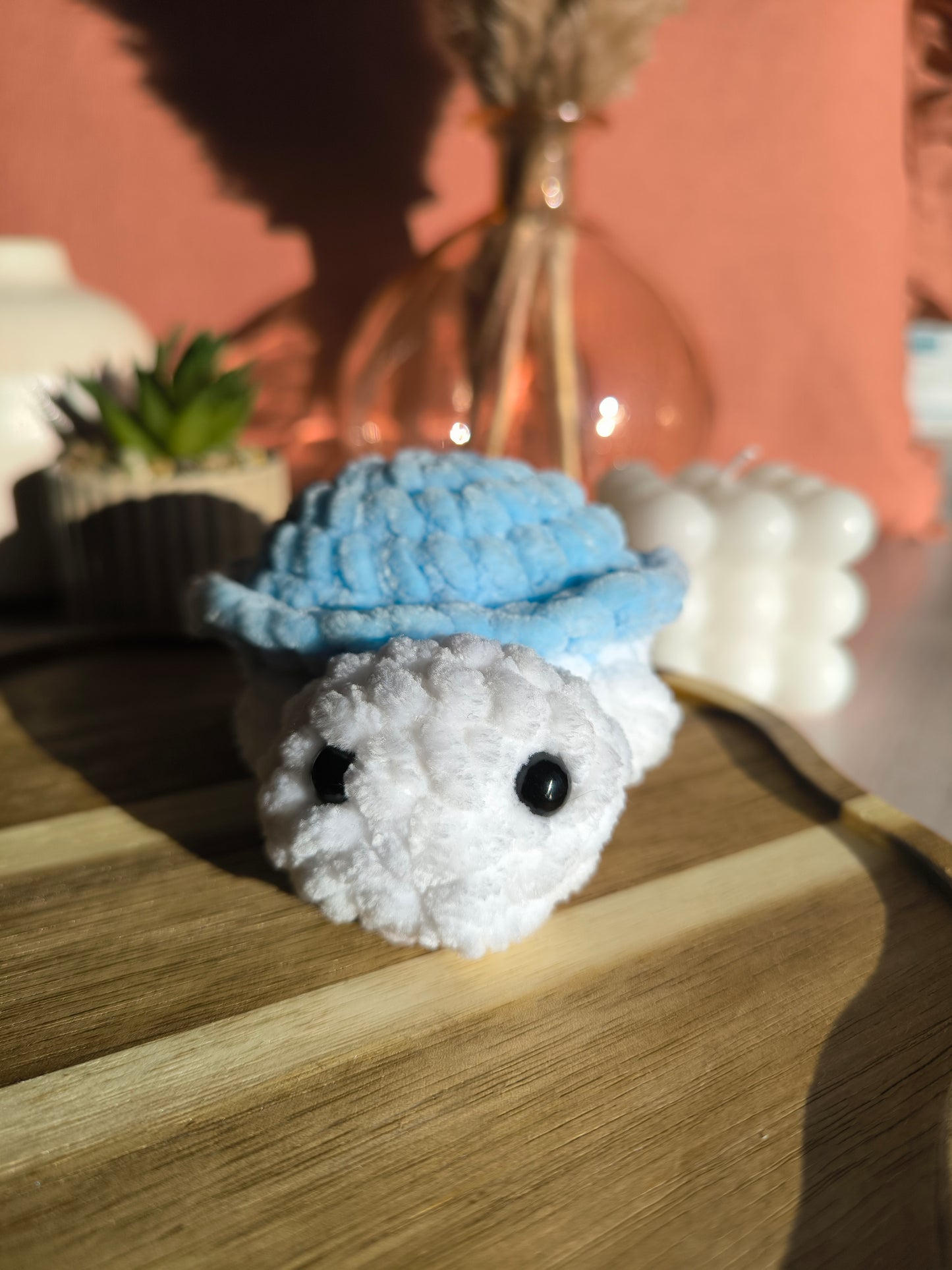 Tortue pilou pilou - création au crochet