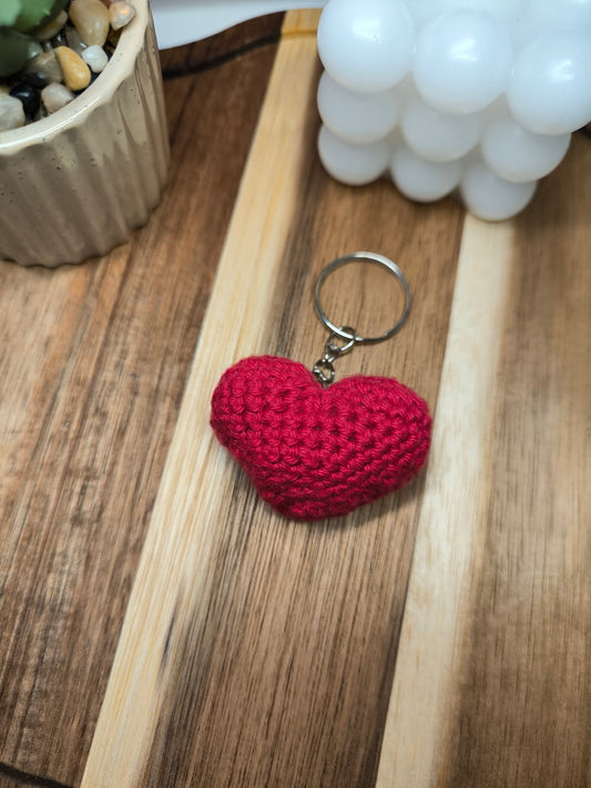 Porte clé cœur rouge
