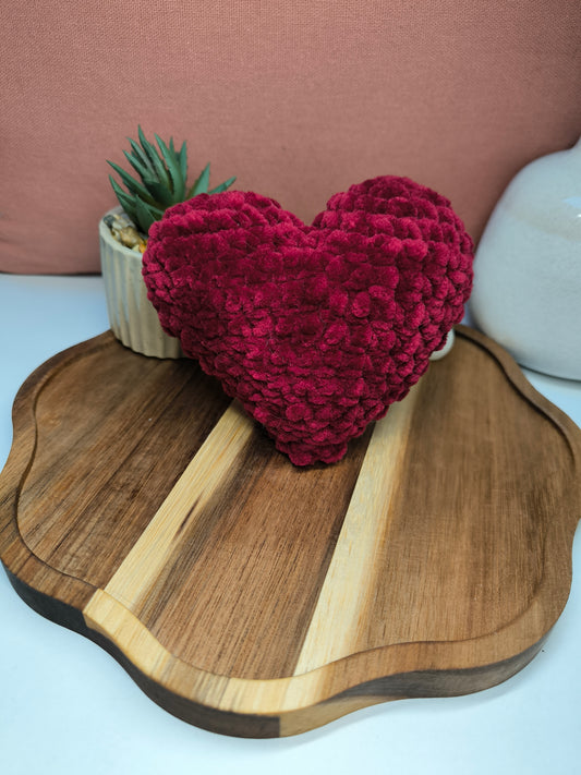 Cœur rouge bordeaux pilou pilou