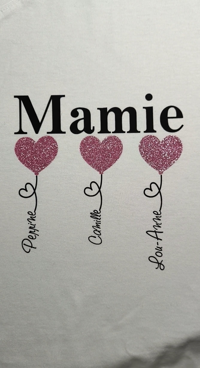 Tee shirt personnalisé fête des grands-mères